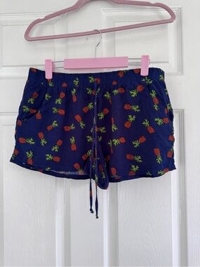 Bebop Navy Pineapple Print Shorts